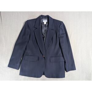 Vintage Pendleton Women’s Blazer Navy Blue 100% Virgin Wool Size 4 Petite